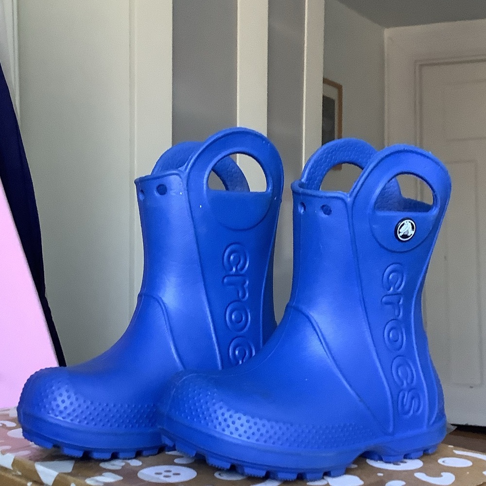 CROCS Kids' Royal Blue Handle Rain Boot